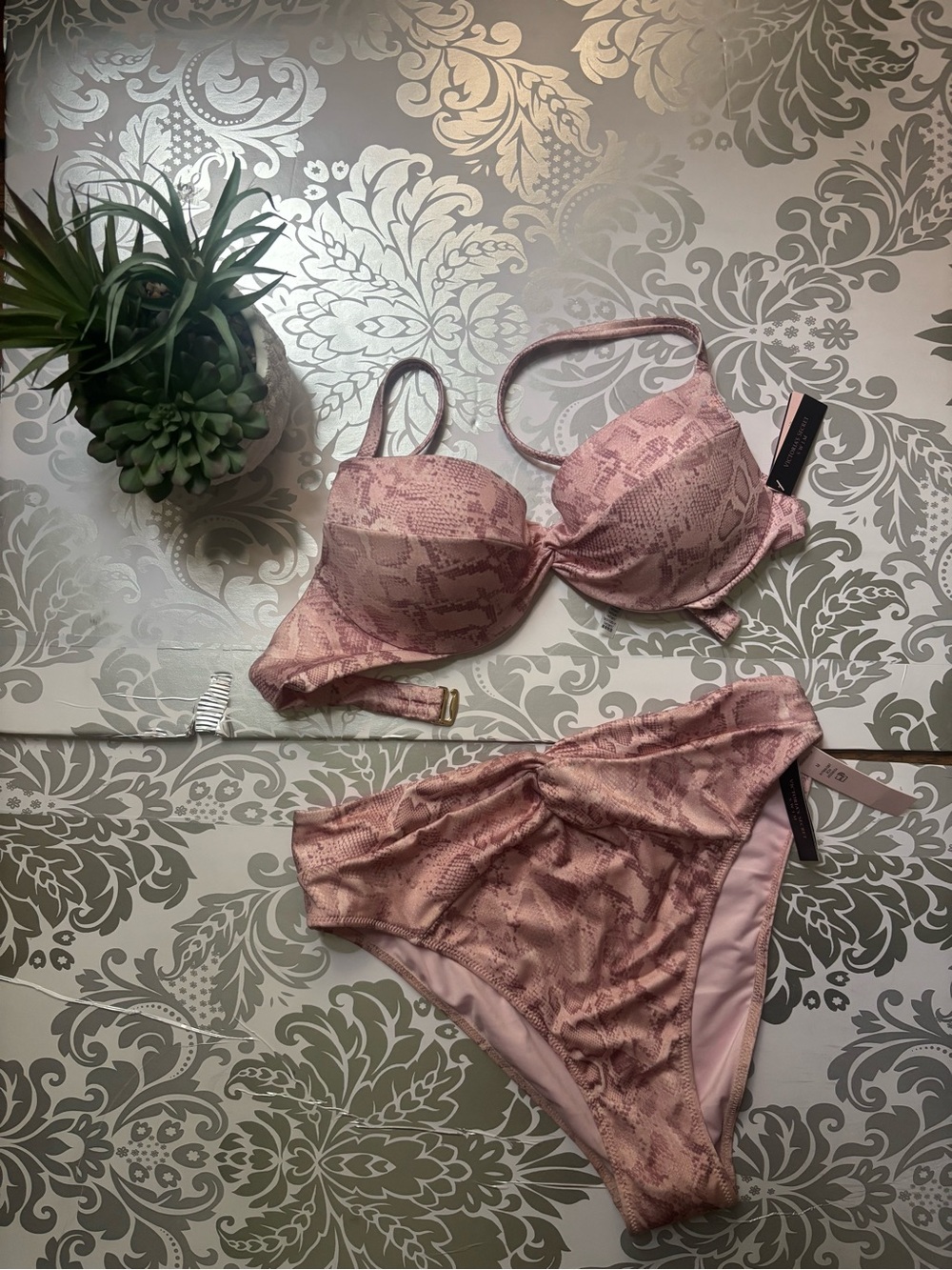 Victoria’s Secret Snake-Print Push-Up Bikini Set